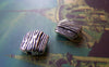 Accessories - Textured Line Board Beads Antique Silver  8x8mm Set Of 20 Pcs A1060