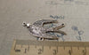 Accessories - Three Loops  Bird Connector Antique Silver Swallow Dove Charms  20x39mm  Set Of 10 Pcs A6190