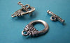 Accessories - Toggle Clasps Clousure Antique Silver Finish 14x18mm Set Of 30 A1256