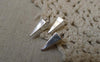 Accessories - Triangular Pyramid Charms Antique Silver Spike Pendants 5x16mm  Set Of 10 A7492