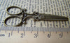Accessories - Victorian Scissors Pendants, Antique Bronze Tailor Shears Charms  25x60mm Set Of 10 Pcs A1398