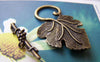 Accessories - Vine Leaf Toggle Clasps Antique Bronze End Clasps Findings Set Of 10 Pcs A219
