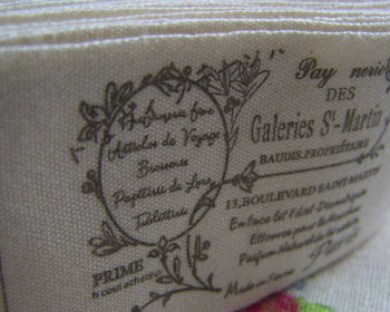 Accessories - Wide French Pattern Print Cotton Ribbon Label String Set Of 5.46 Yards (5 Meters)  A2626