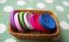 Accessories - Wooden Button Assorted Color Two Hole Round Shape 14.5mm Set Of 20 Pcs A3749