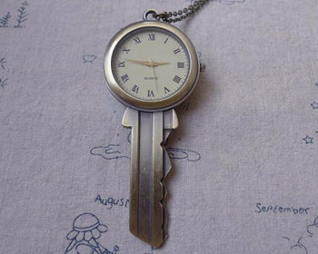 Pocket Watch - 1 PC Antique Bronze Key Pocket Watch A7195