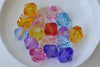 Acrylic Bicone Faceted Beads Mixed Color Size 4mm/6mm/8mm/10mm/12mm