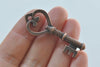10 pcs Antique Copper Skeleton Key Charms Pendants A3534