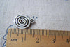 20 pcs Antique Silver Round Coiled Spiral Charms 16x16mm A4042
