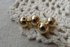50 pcs Gold Ball Beads 8mm  A6686