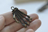 6 pcs Antique Bronze Skeleton Hand Charms Pendants A1150