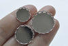 10 pcs Shiny Silver Pendant Tray Cup Blank Settings Match 10mm-25mm Cabochon