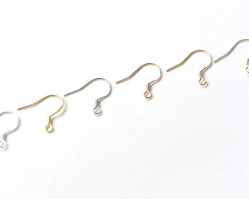 4 pcs (2 Pairs) 925 Sterling Silver Flat Coiled Earring Hook Earwires