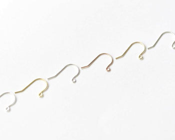 4 pcs (2 Pairs) 925 Sterling Silver Simple Earring Hook Earwires 24G