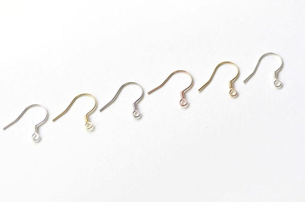 4 pcs (2 Pairs) S999 Sterling Silver Coiled Earring Hook Earwire