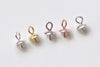 10 pcs 925 Sterling Silver Cap Bail Peg for Half Drilled Beads