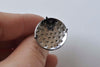 10 pcs Platinum Prong Ring Blank Bases 20mm Perforated Sieve Bezel A4932