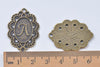Antique Bronze Rhombus Letter A Charms 23x33mm Set of 10 A242