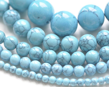 One Strand Magnesite Turquoise Round Gemstone Beads 4mm-16mm