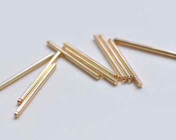 4 pcs 24K Champagne Gold Plated Bar Rod Pendants 35mm A8317