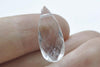 Clear Briolette Acrylic Faceted Long Teardrop Beads Set of 20 A5215