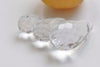 Chunky Clear Faceted Briolette Teardrop Acrylic Beads Set of 20