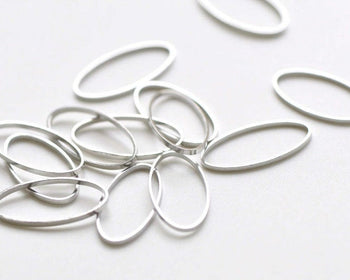 50 pcs Platinum Seamless Oval Rings 8x16mm A8920