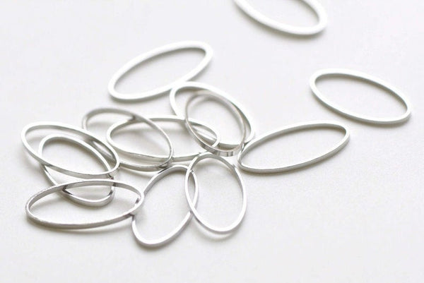 50 pcs Platinum Seamless Oval Rings 8x16mm A8920