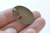 10 pcs Antique Bronze Oval Heart Charms 17x26mm A5447