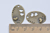 10 pcs Antique Bronze Oval Heart Charms 17x26mm A5447