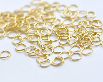 500 pcs Gold Plated Steel Open Jump Rings 6mm 22gauge A5455