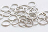 200 pcs Platinum Silvery Gray Steel Jump Rings 10mm 18gauge A7470