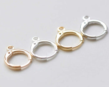 10 pcs Silver/Light Gold/Platinum Earring Hoop Open Loop Ear Findings