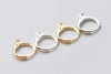 10 pcs Silver/Light Gold/Platinum Earring Hoop Open Loop Ear Findings