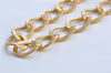 3.3 ft (1m) Gold Aluminium Chunky Textured Curb Chain A1696
