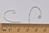 4 pcs (2 Pairs) 925 Sterling Silver Textured Earring Hook Earwires Findings