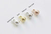 2 pcs 925 Sterling Silver Round Ball Charms Pendants Silver/Platinum/Gold/Rose Gold