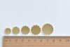 Raw Brass SCALLOP Edge Pendant Tray Cup Blank Settings
