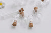 Clear Glass Flat Square Bottles Long Empty Star Shaped Vials Container Jars With Corks Set of 6