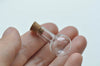 Clear Glass Flat Square Bottles Long Empty Star Shaped Vials Container Jars With Corks Set of 6