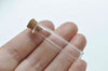 Clear Glass Flat Square Bottles Long Empty Star Shaped Vials Container Jars With Corks Set of 6