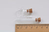 Clear Glass Flat Square Bottles Long Empty Star Shaped Vials Container Jars With Corks Set of 6