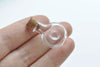 Clear Glass Flat Square Bottles Long Empty Star Shaped Vials Container Jars With Corks Set of 6