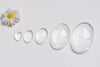 Crystal Glass Flat Back Oval Cabochon Cabs