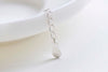 925 Sterling Silver Teardrop Tags Extender 5cm Extension Chain