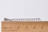 925 Sterling Silver Teardrop Tags Extender 5cm Extension Chain