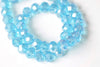 One Strand AB Color Faceted Rondelle Crystal Glass Abacus Beads