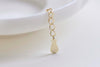925 Sterling Silver Teardrop Tags Extender 5cm Extension Chain