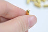 50 pcs Raw Brass Stick Pin Bottom Clutch Rubber Stoppers Backs 10mm