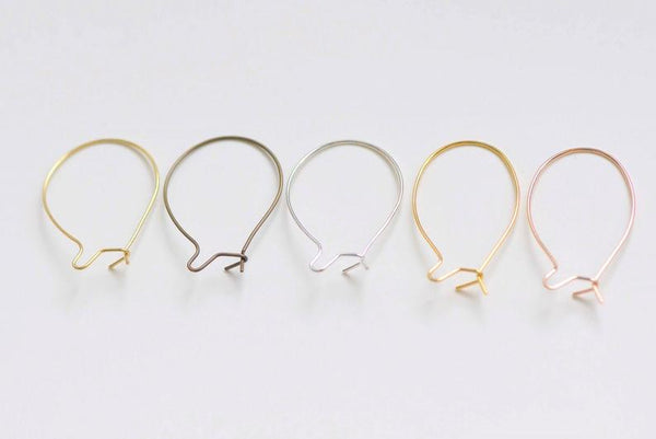 50 pcs Brass Kidney Earwire 32mm