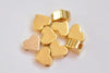 Anti Tarnish Tiny Blank Heart Spacer Beads 6x7mm Set of 10